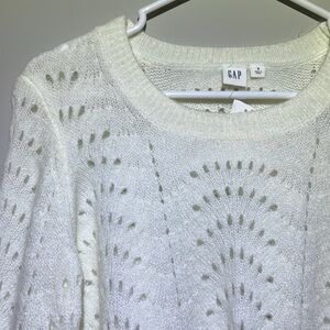 NWT - GAP Women's Cream Pointelle Sweater Size S